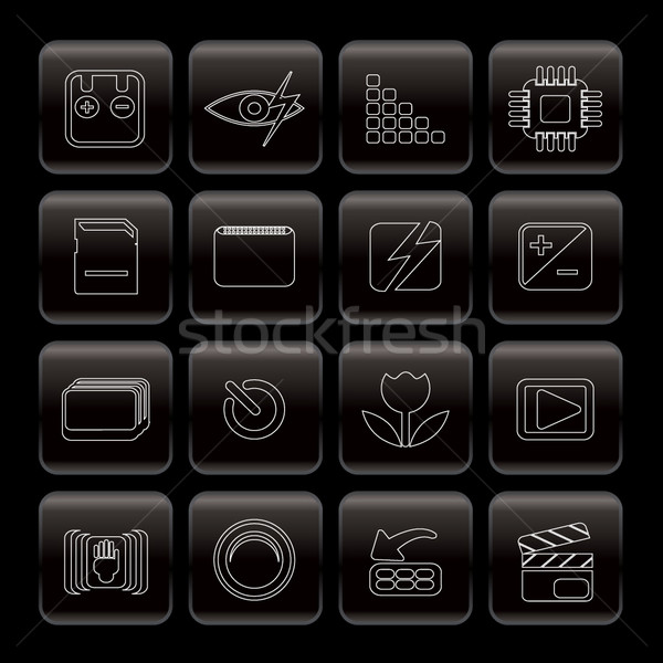 Line Digital Camera  Performance Icons  Stock photo © stoyanh