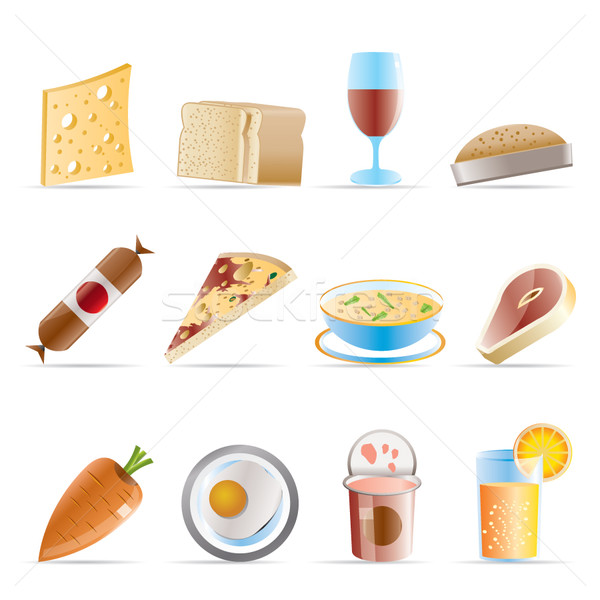 Foto stock: Tienda · alimentos · beber · iconos · vector