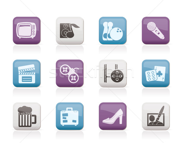 Leisure activity and objects icons Stock photo © stoyanh