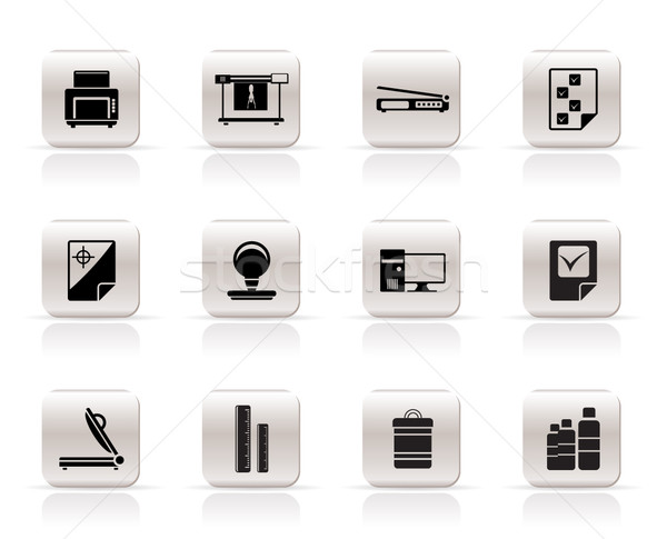 Print industry Icons Stock photo © stoyanh