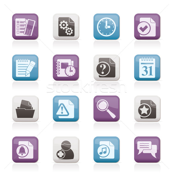 Organizer, communication and connection icons  Stock photo © stoyanh