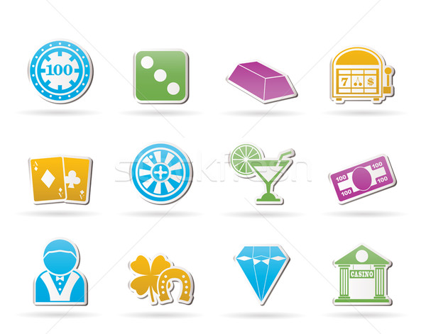 casino and gambling icons  Stock photo © stoyanh