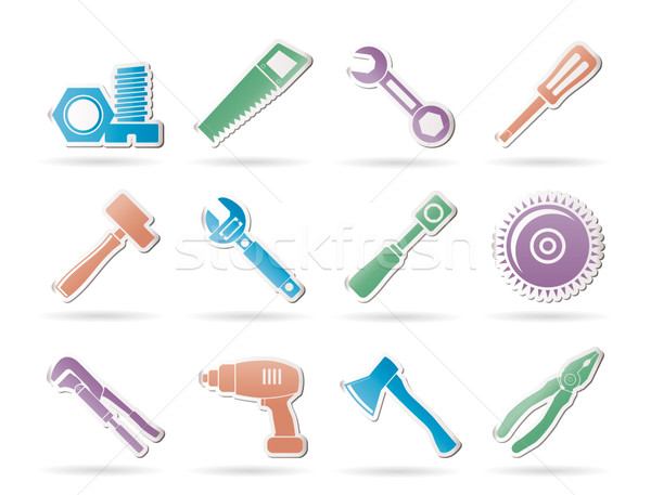 Stock photo: different kind of tools icons 
