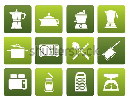 Stock photo: kitchen and household equipment icon 