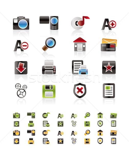 Internet and Website Vector Icon Set   - 3 colors included Stock photo © stoyanh