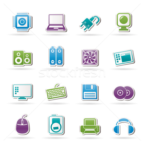 Computer Items and Accessories icons  Stock photo © stoyanh