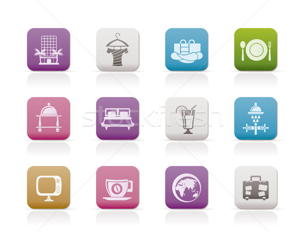 Hotel, motel and holidays icons  Stock photo © stoyanh