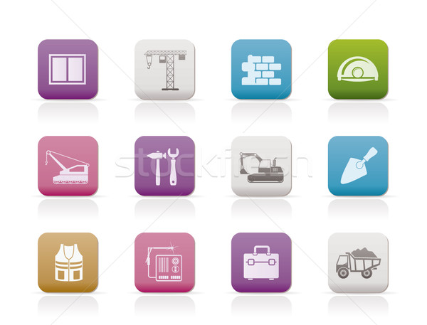 building and construction icons  Stock photo © stoyanh