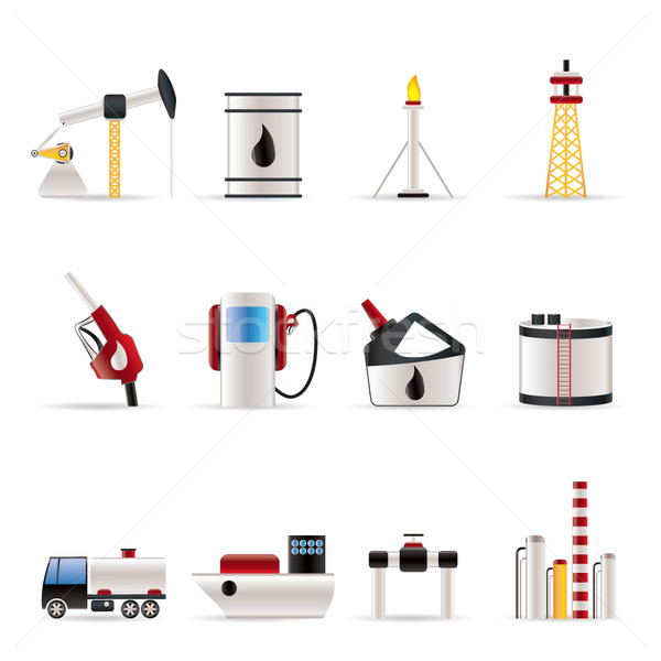 Oil and petrol industry icons Stock photo © stoyanh