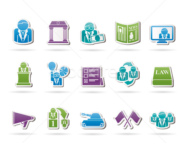 Politics, election and political party icons  Stock photo © stoyanh