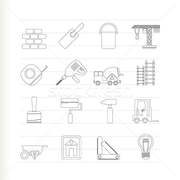 Construction and Building icons Stock photo © stoyanh