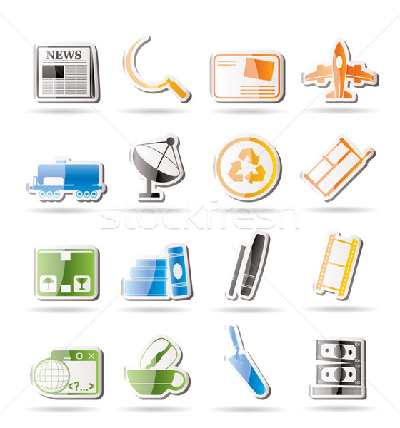 Simple Business and industry icons  Stock photo © stoyanh