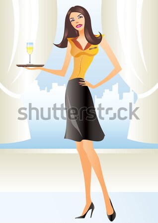 Szexi nő divat ház nő szexi modell Stock fotó © stoyanh