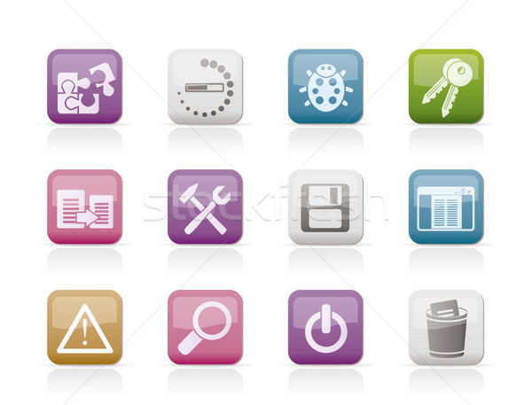 developer, programming and application icons  Stock photo © stoyanh