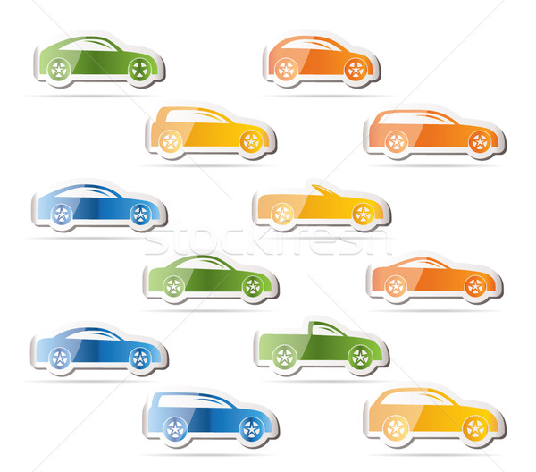 different types of cars icons Stock photo © stoyanh