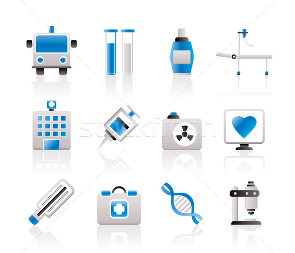 Medicine and healthcare icons Stock photo © stoyanh