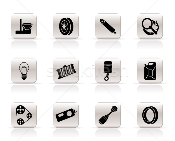 Simple coche servicios iconos vector Foto stock © stoyanh