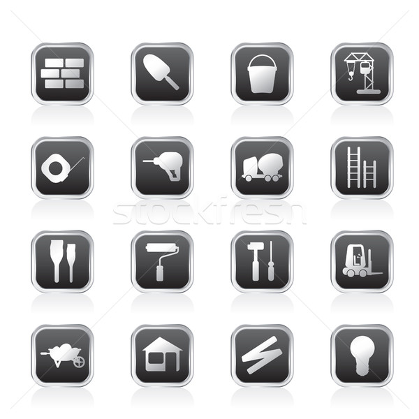 Construction and Building Icon Set. Easy To Edit Vector Image. Stock photo © stoyanh