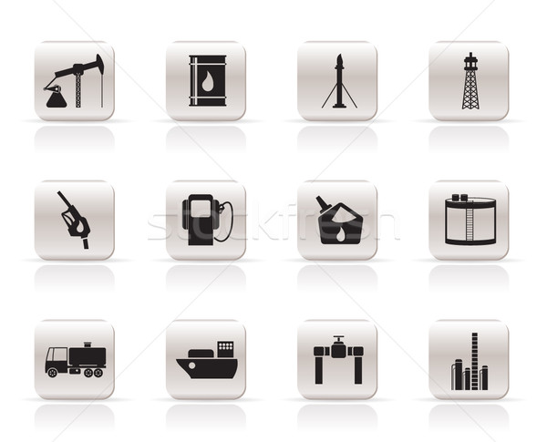 Oil and petrol industry icons Stock photo © stoyanh