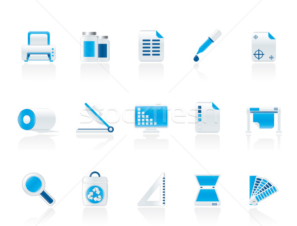 Commercial print icons  Stock photo © stoyanh