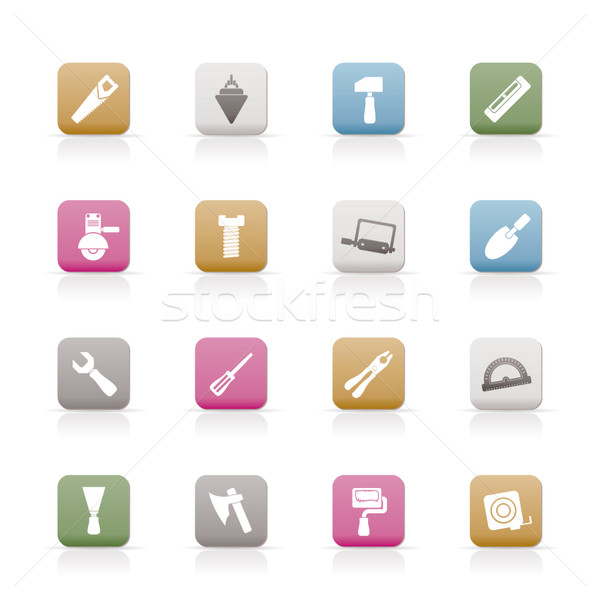 Building and Construction Tools icons  Stock photo © stoyanh