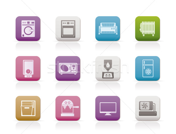 Home electronics and equipment icons  Stock photo © stoyanh