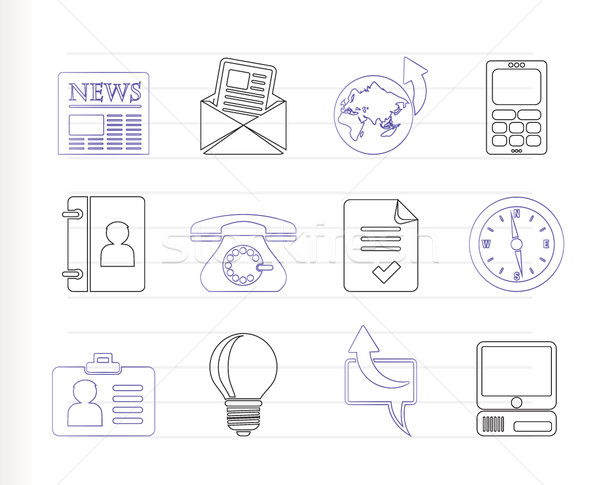 Stock photo: Business and office icons 
