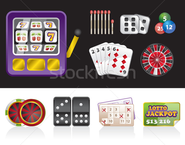 casino and gambling tools icons  Stock photo © stoyanh
