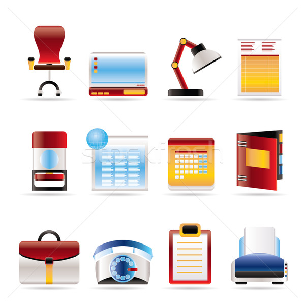 Realistic Business, office and firm icons  Stock photo © stoyanh