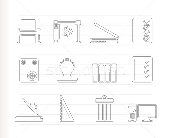 Print industry Icons Stock photo © stoyanh