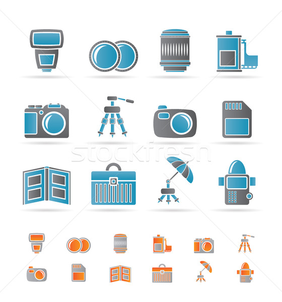 Stock photo: Photography equipment icons
