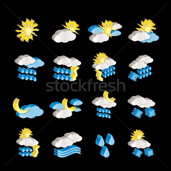 Weather and nature icons  Stock photo © stoyanh