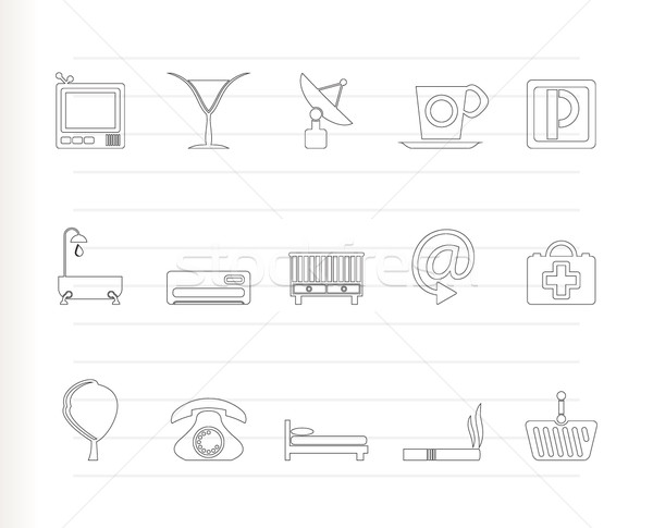 Hotel and motel icons  Stock photo © stoyanh