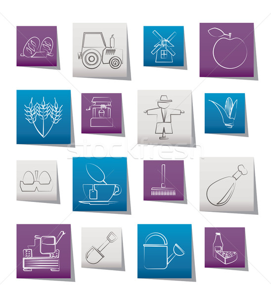Agriculture and farming icons Stock photo © stoyanh