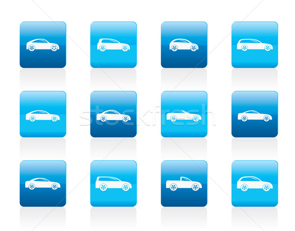 different types of cars icons  Stock photo © stoyanh