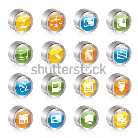 Stockfoto: Eenvoudige · online · winkel · iconen · vector