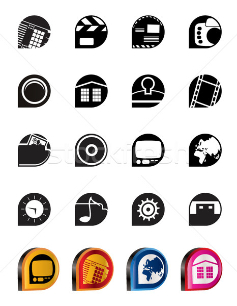 インターネット コンピュータ 携帯電話 アイコン ベクトル ストックフォト © stoyanh