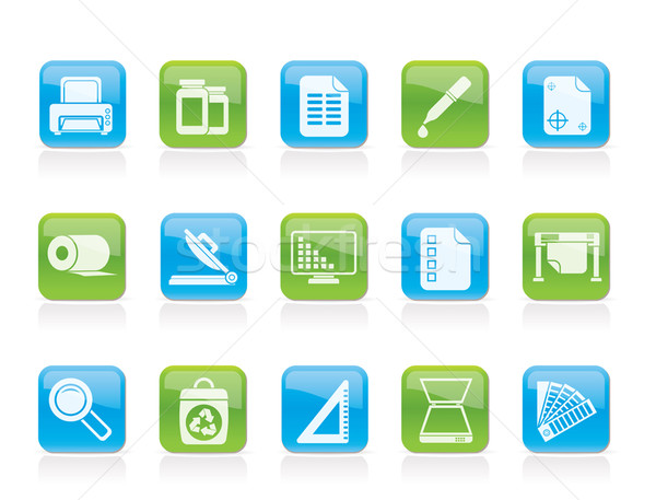 Commercial print icons  Stock photo © stoyanh