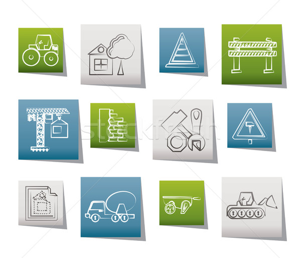 Construction and building Icons  Stock photo © stoyanh