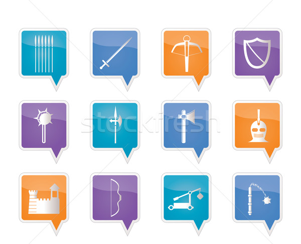 medieval arms and objects icons Stock photo © stoyanh