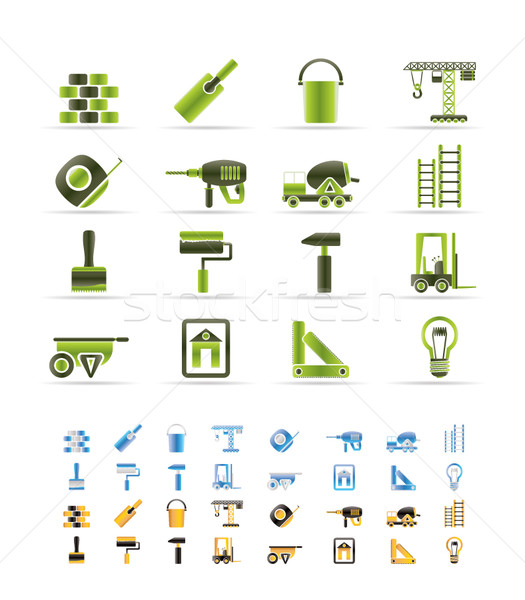 Construction and Building icons  Stock photo © stoyanh