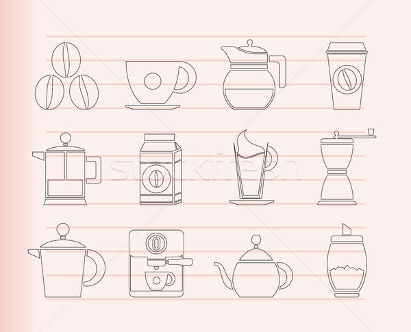 coffee industry signs and icons  Stock photo © stoyanh