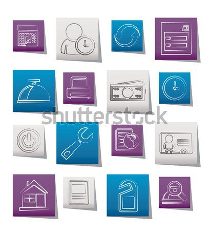 Website internet pictogrammen vector ontwerp achtergrond Stockfoto © stoyanh