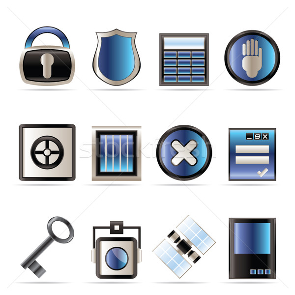 Security and Business icons Stock photo © stoyanh