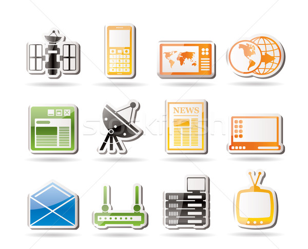 Stock photo: Simple Communication and Business Icons