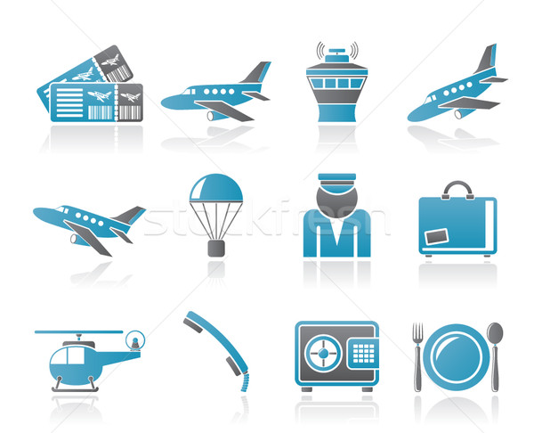 Airport and travel icons  Stock photo © stoyanh