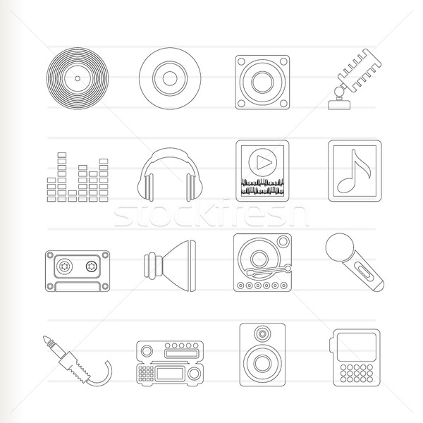 Music and sound icons  Stock photo © stoyanh
