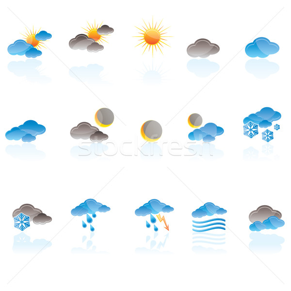 Weather icon set  Stock photo © stoyanh
