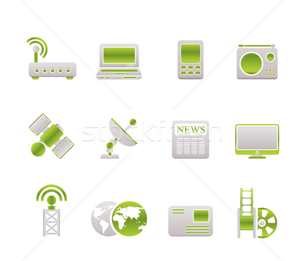 Business tecnologia comunicazioni icone vettore Foto d'archivio © stoyanh
