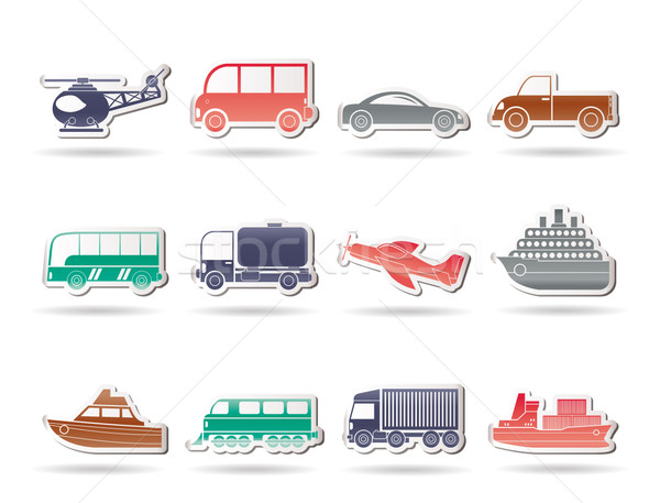 Travel and transportation icons Stock photo © stoyanh